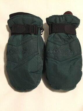 Columbia Men’s Mittens M Green W/ Finger Glove Liners Outdoor Grip Palm